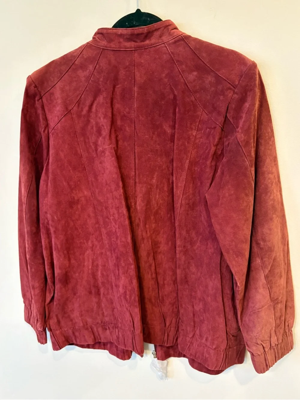 DENNIS BASSO nwt suede 1x biker maroon red jacket NEW